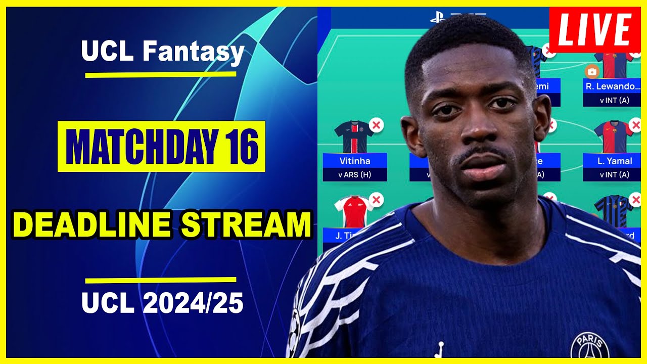 UCL Fantasy Matchday 16: DEADLINE STREAM | Live Q&A | Champions League Fantasy Tips 2024/25