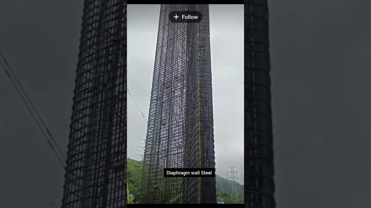 Diaphragm wall steel #steel #design #engineering #civilengineering #shorts #viral #views