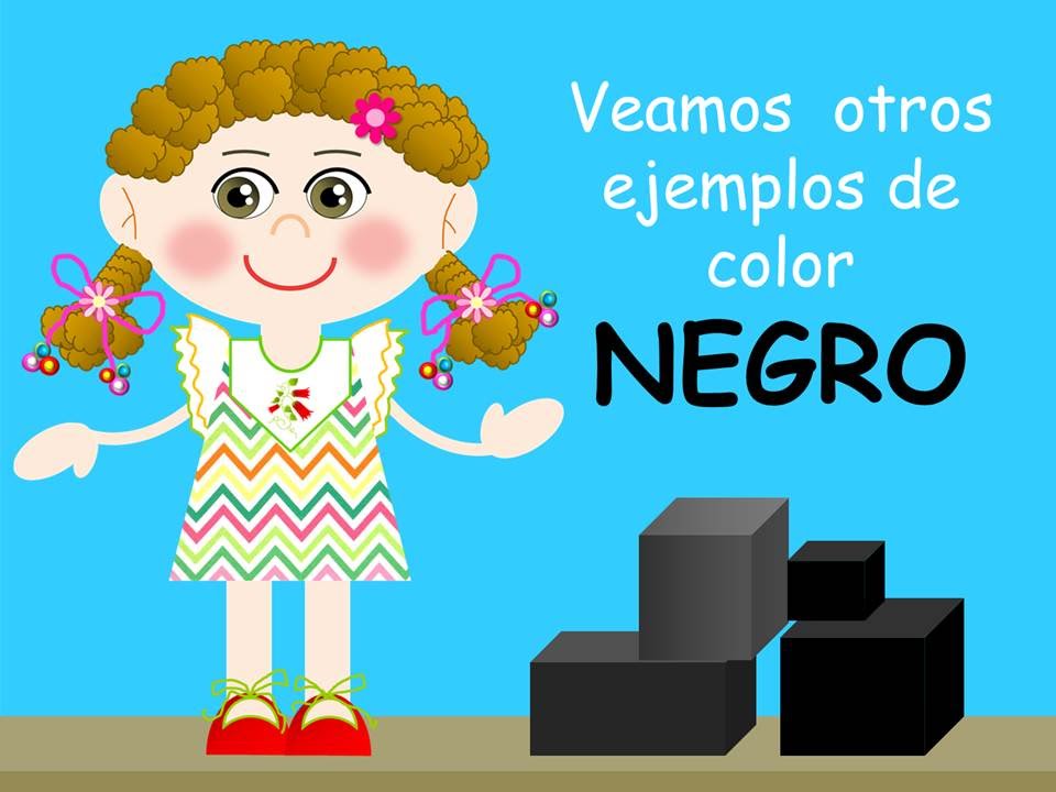 EL COLOR NEGRO EN ESPAÑOL - VIDEOS PARA NIÑOS - LOS COLORES - THE COLORS IN SPANISH