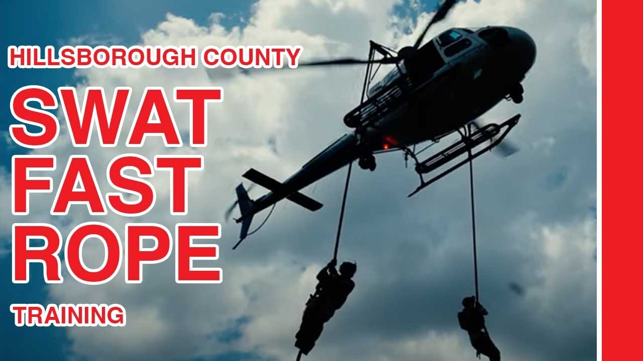Обучение работе с веревкой в ​​составе SWAT округа Хиллсборо