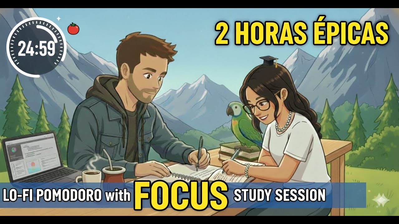 2 Horas Lo-fi POMODORO en Pareja ⏳ | Enfoque y Estudio Profundo