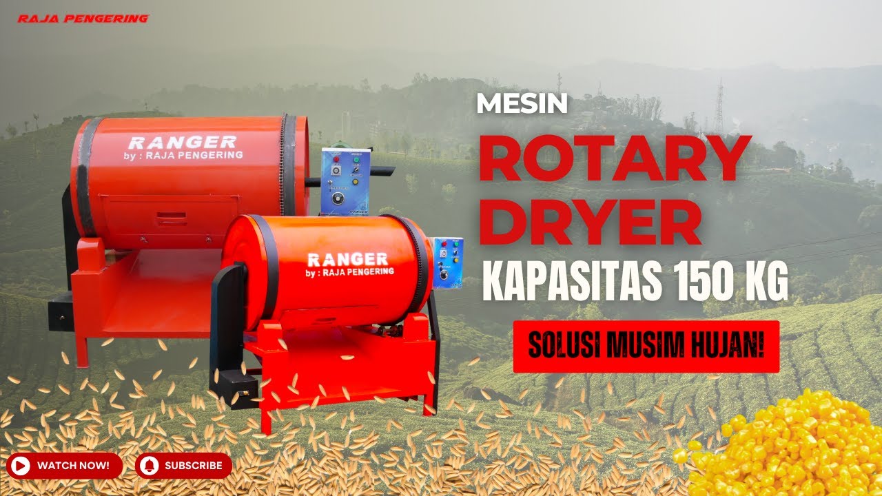 MESIN ROTARY DRYER INVESTASI MURAH DAN TAHAN LAMA UNTUK PENGERINGAN PERTANIAN | ROTARY DRYER 150 KG