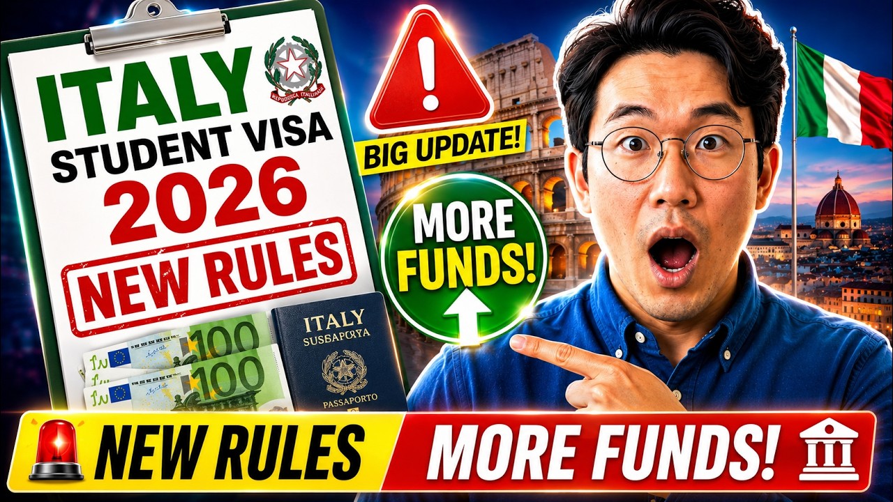 Italy Student Visa 2026 New Rules 🇮🇹 | Increased Proof of Funds Explained | Study in Italy Update