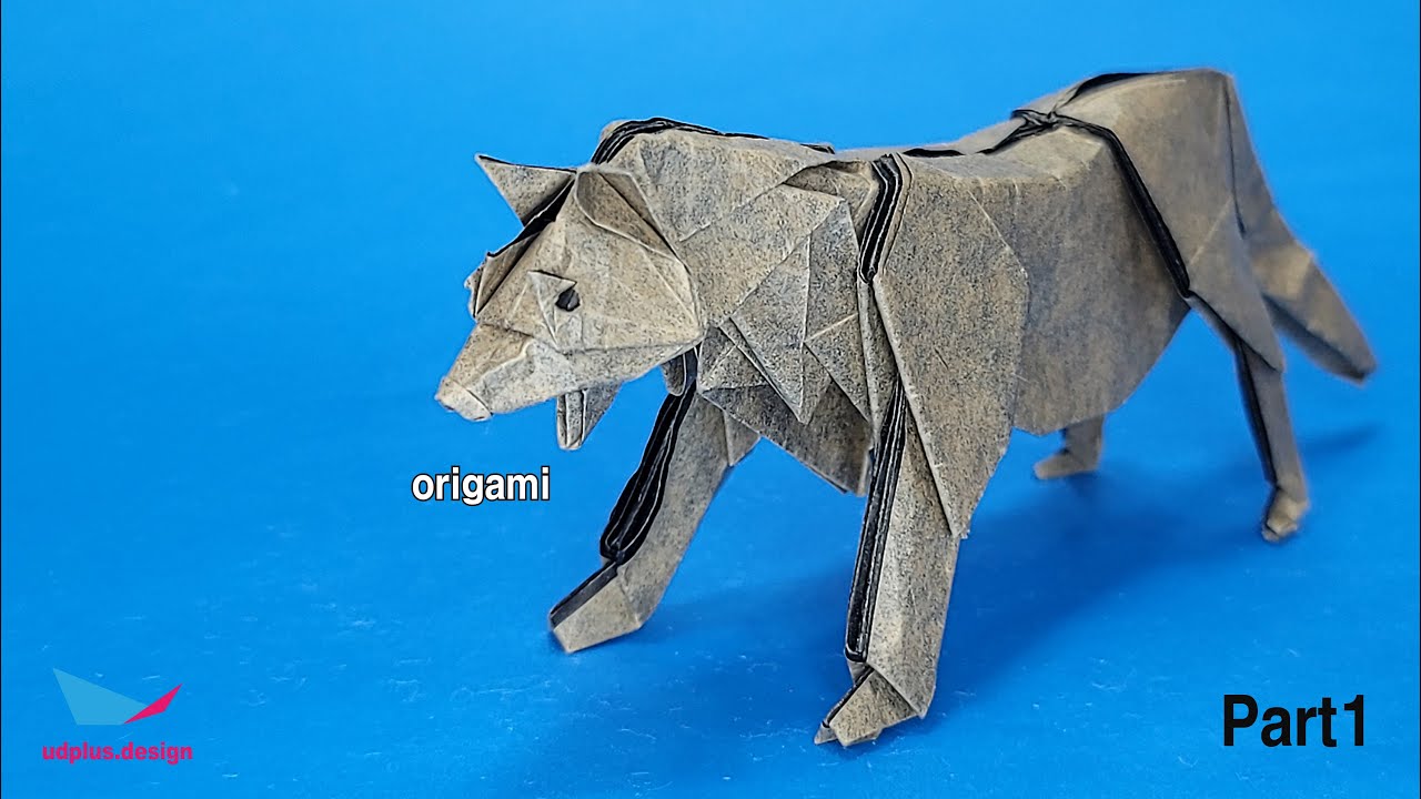 한장 종이접기 늑대 만들기 1편 How to make origami wolf part 1