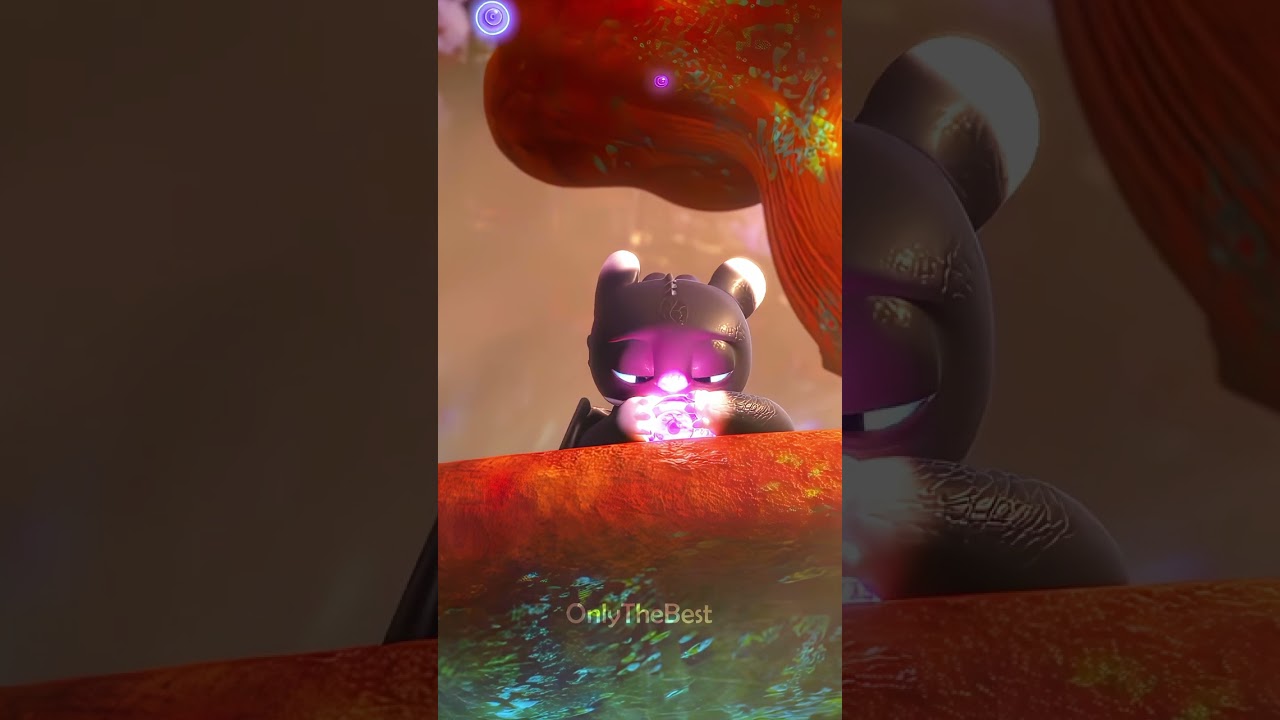Toothless & Light Fury's Kids [4K] #Dreamworks