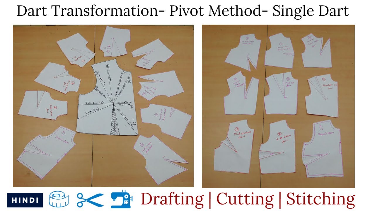 Beginner's Guide On Pattern Making- Dart Manipulation: Day 4- Pivot Method- Single Dart