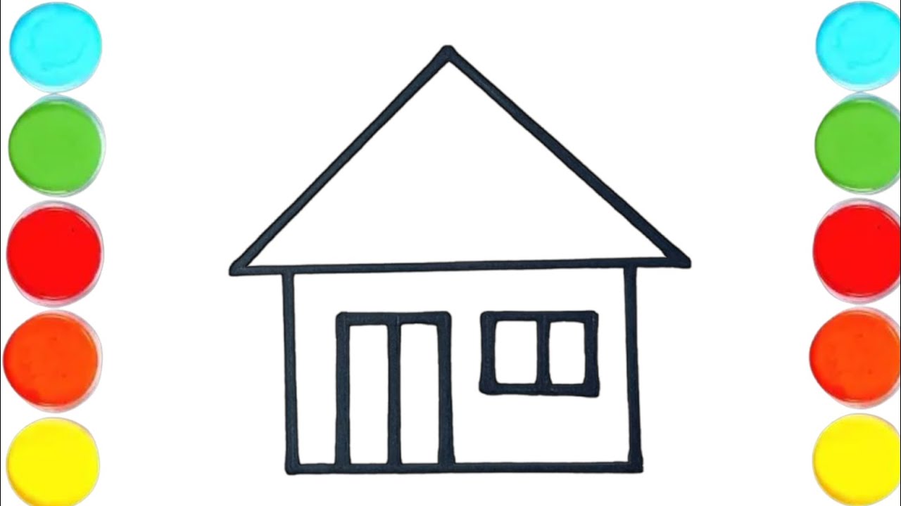 Как нарисовать дом 🏠 Рисование для детей и малышей...