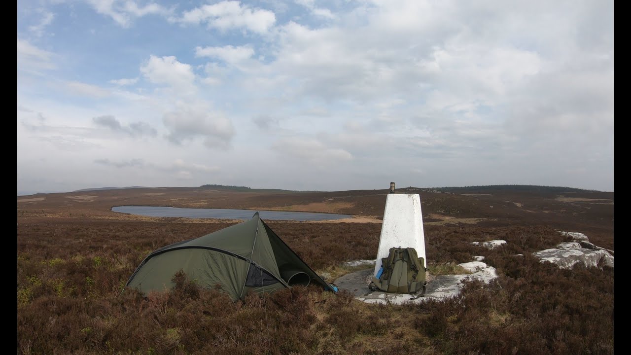 Wildcamp on a Northumberland Trig point overlooking Darden Lough.