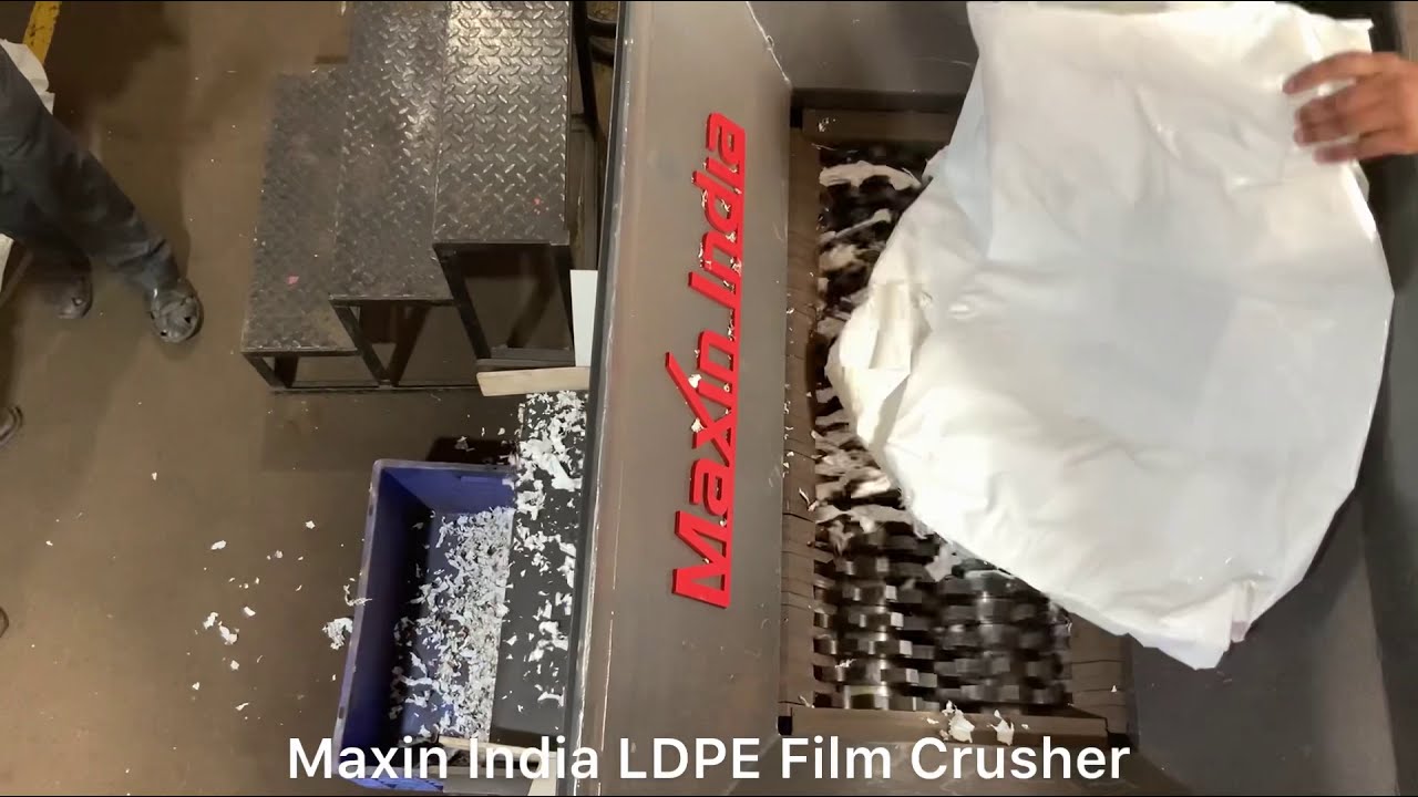 LDPE Shredder, LDPE pouches shredder, LDPE shredder, LDPE crusher, #LDPECrusher, #LDPEFilmShredder,