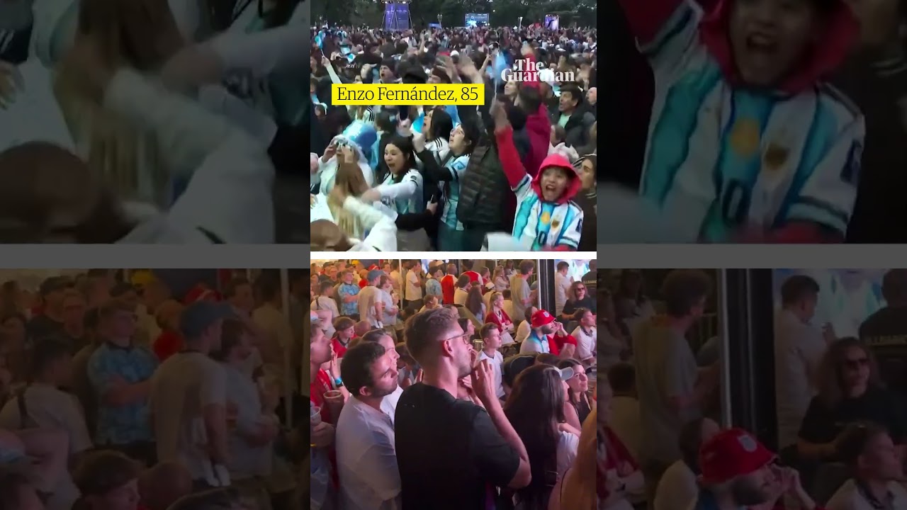 Ectasy and agony: How fans in Argentina and England reacted to each goal
