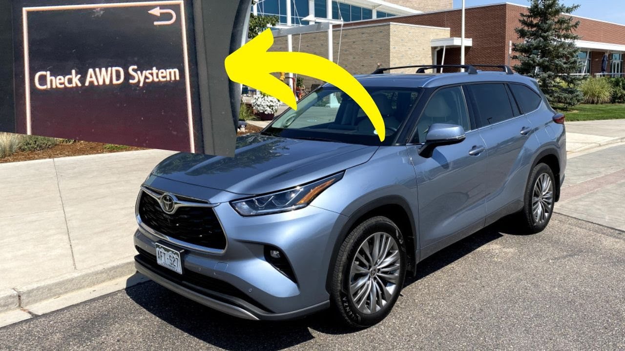 “Check AWD System” warning in the Toyota Highlander