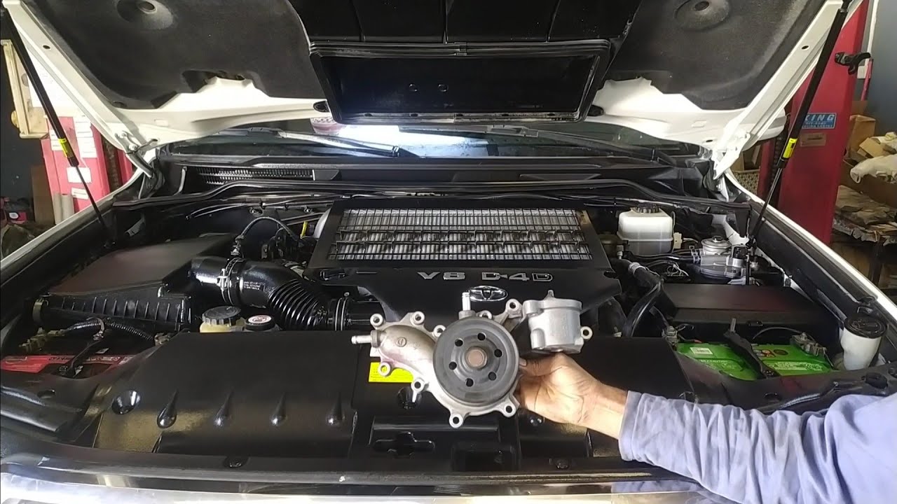 land cruiser diesel water pump replacement step by step 1vd engine