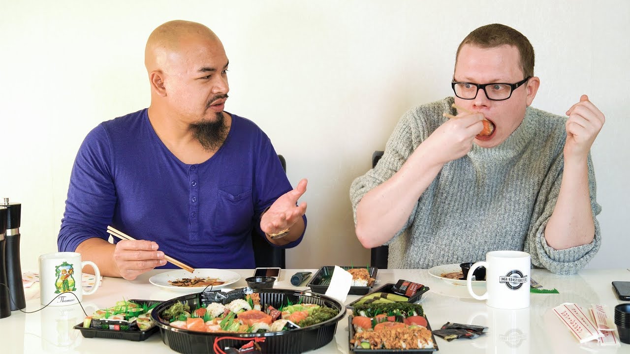 Mukbang sushi! figgehn svarar på era frågor 먹방