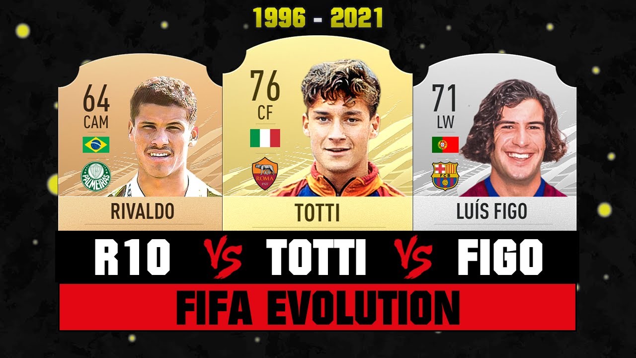 Totti VS Rivaldo VS Luis Figo FIFA EVOLUTION! 😱🔥 FIFA 96 - FIFA 21