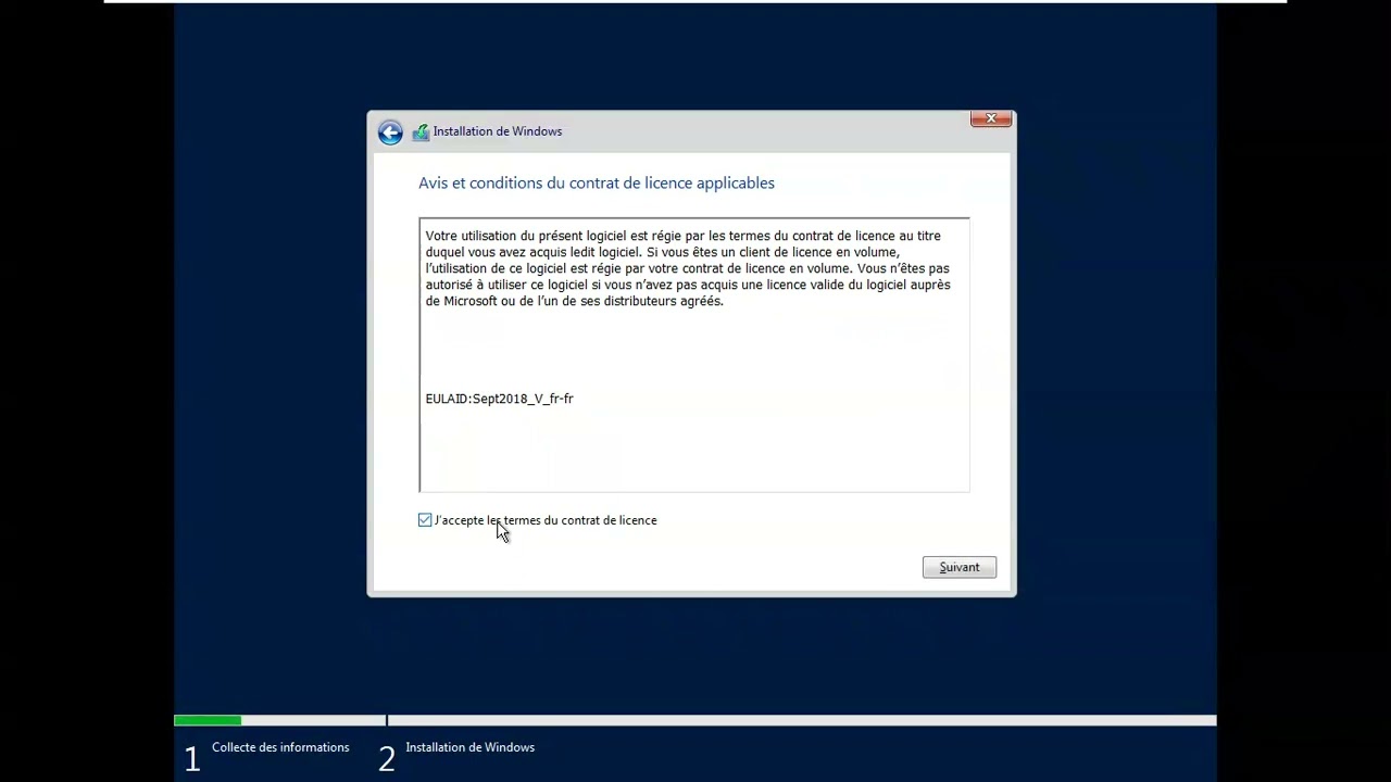 1  Installation de windows server et la machine client