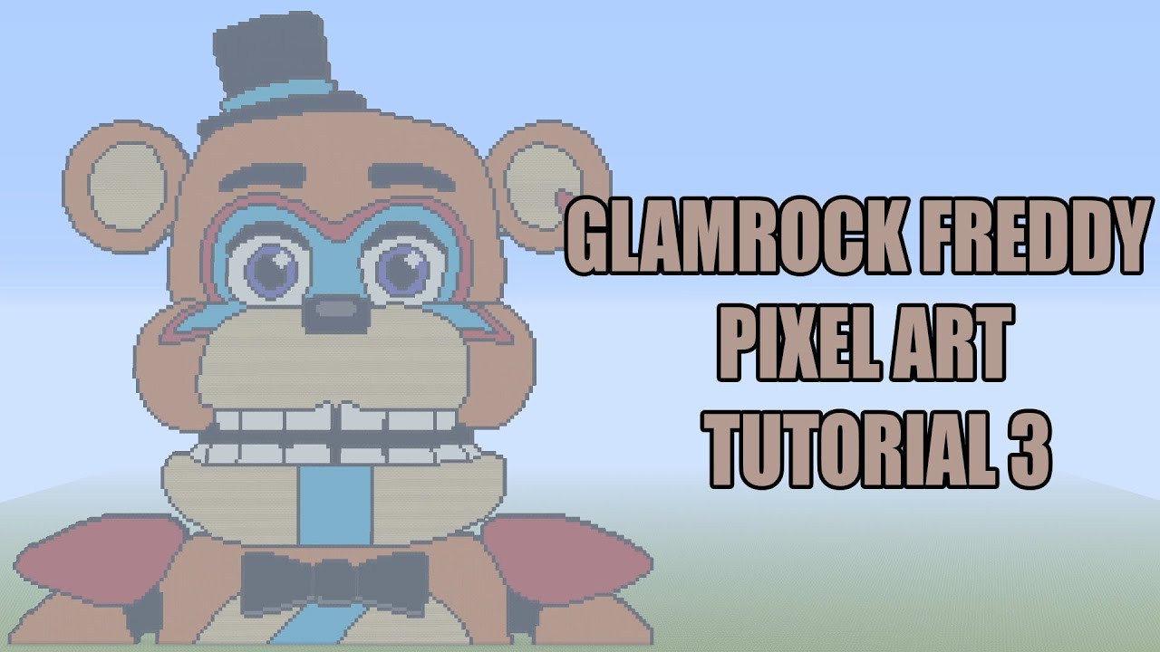 Minecraft Glamrock Freddy Pixel Art Tutorial 3 (FNAF: Security Breach)