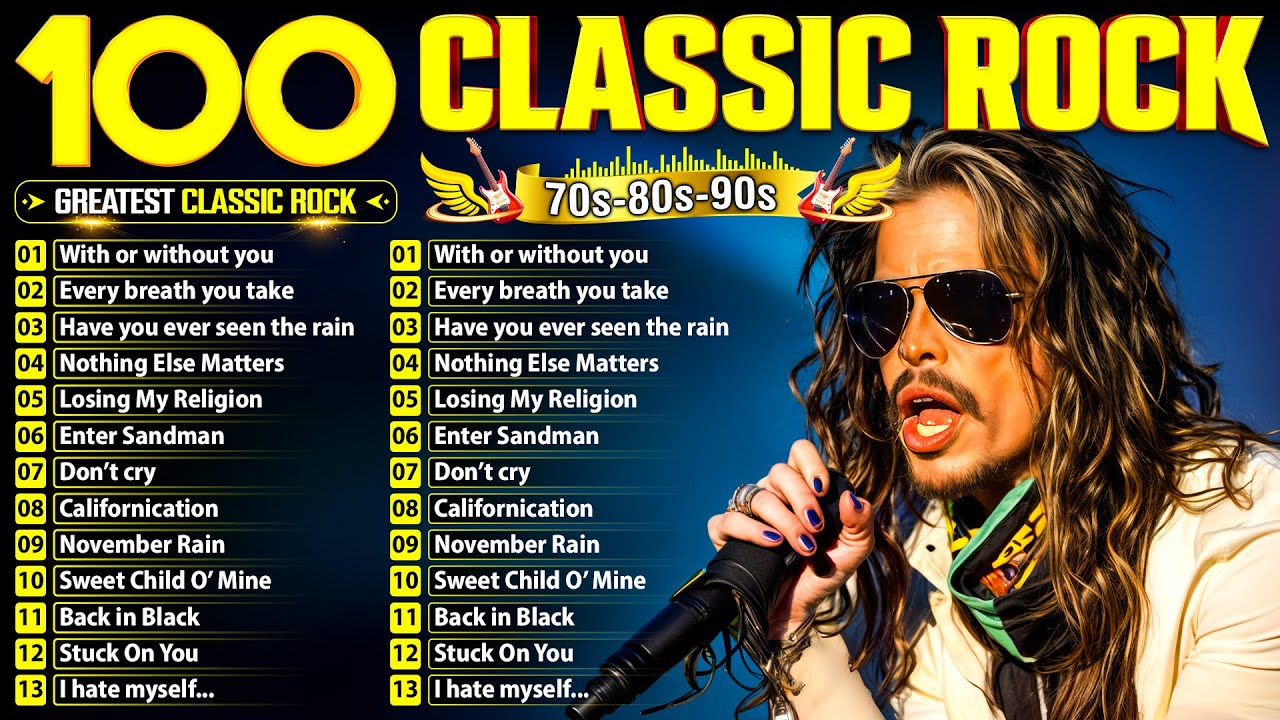 Aerosmith, Nirvana, ACDC, Queen, Bon Jovi, Scorpions, Guns N Roses 🔥 Best Classic Rock Of 70 80s