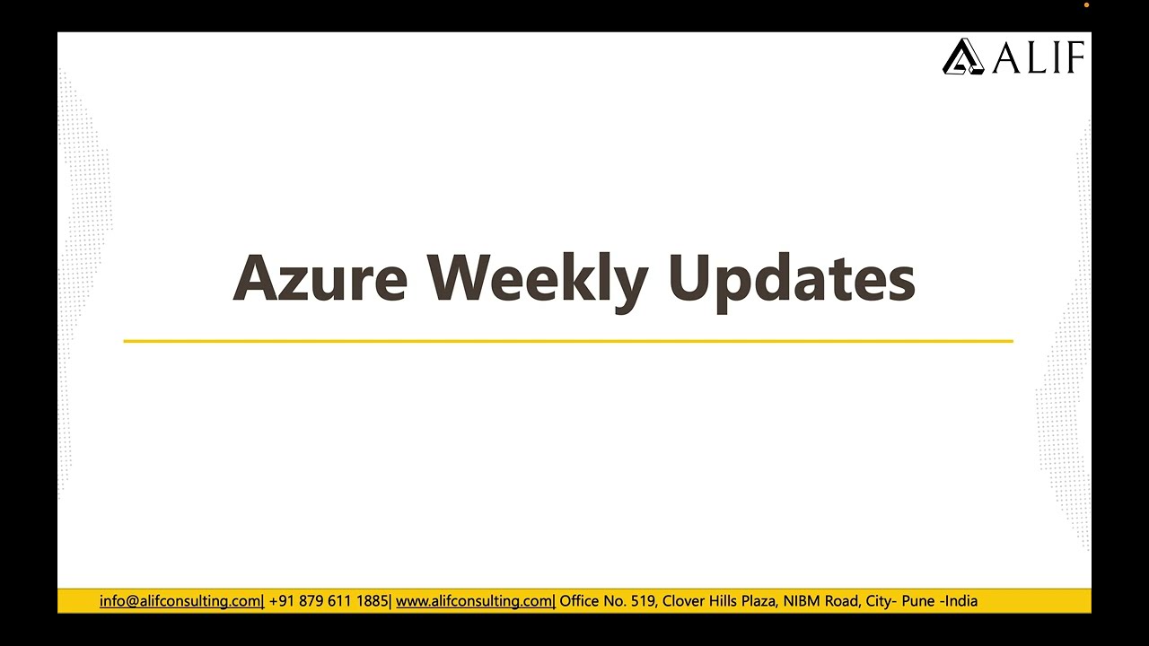 Azure Weekly Updates   APR   5