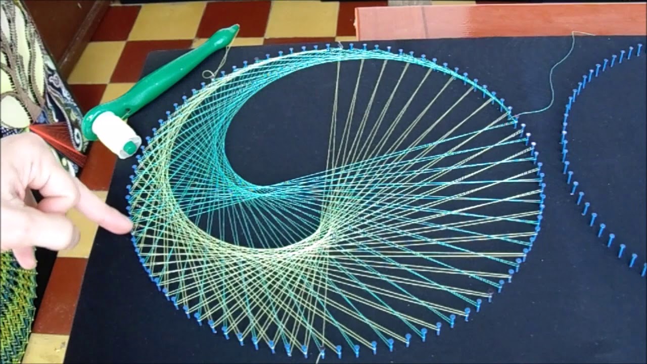 triple circular primer circulo string art