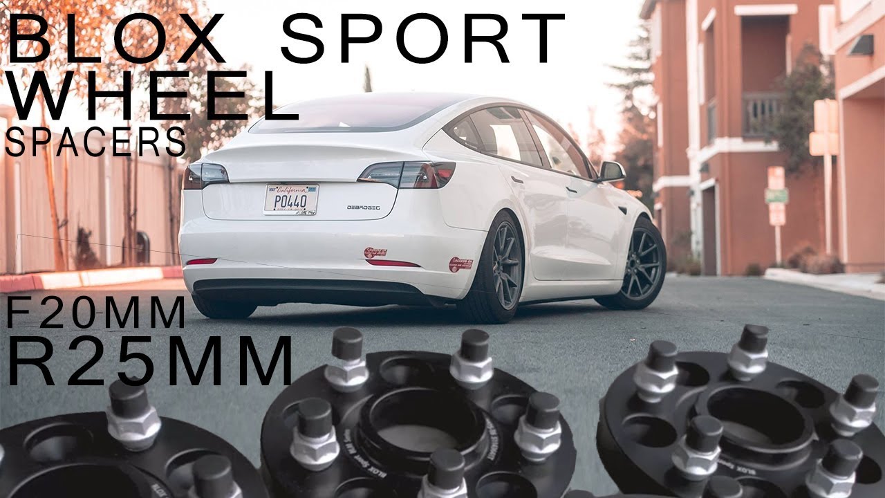 Установка проставок для колес Tesla Model 3 Blox Sport