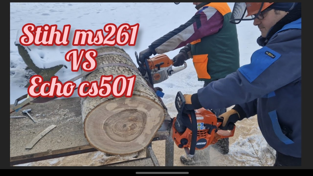Stihl ms261vs Echo cs501. Poređenje u rezanju u direktnom duelu.