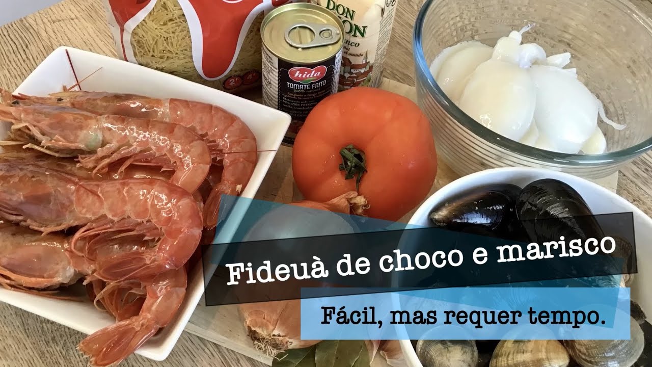 Fideuà de choco e marisco / Cuttlefish and seafood noodles / Fideuà de sepia y marisco