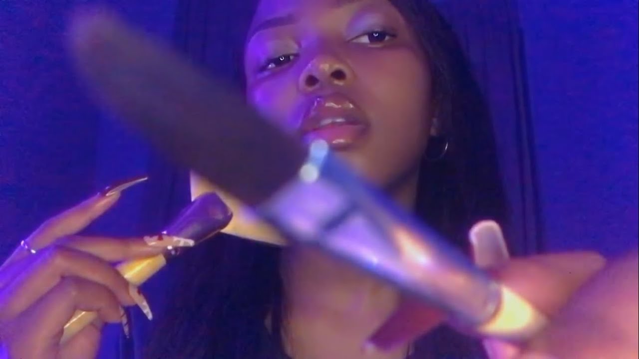 ASMR Face Brushing & Gentle Whispers 💟 #asmr #forsleep