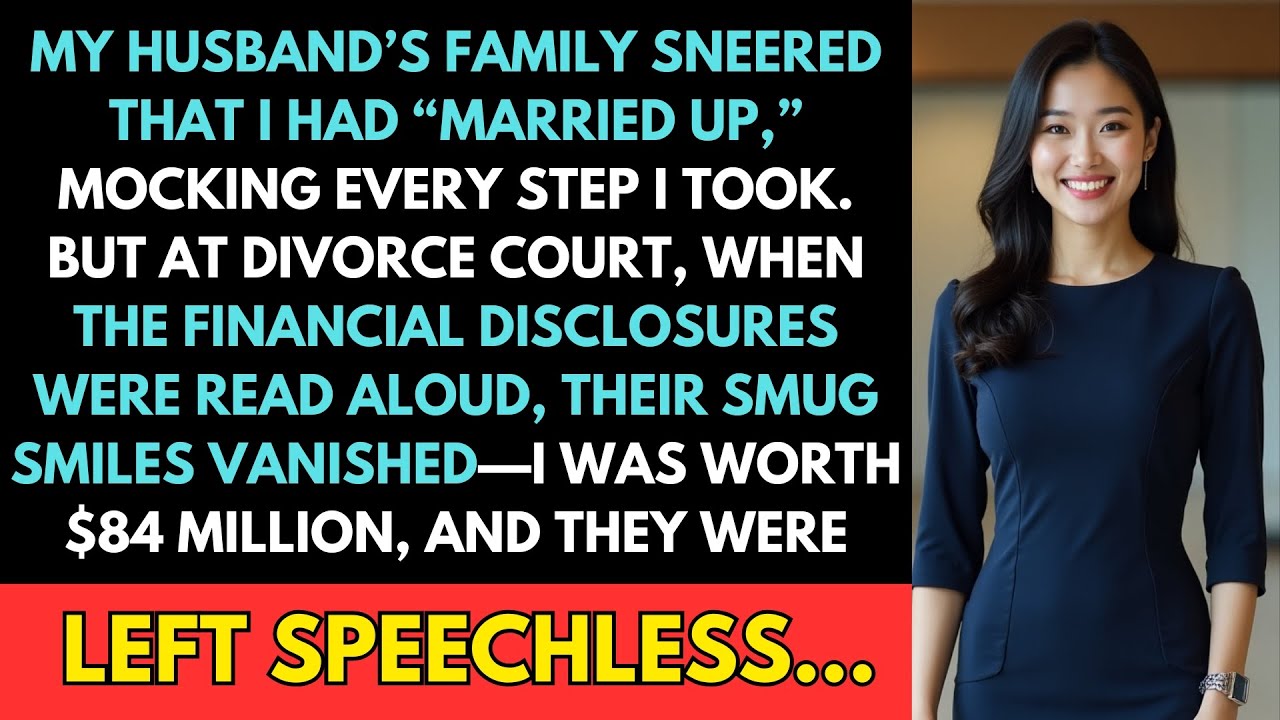 Husband's Family Said I 'Married Up'—At Divorce Court, They Learned I Was Worth $84M