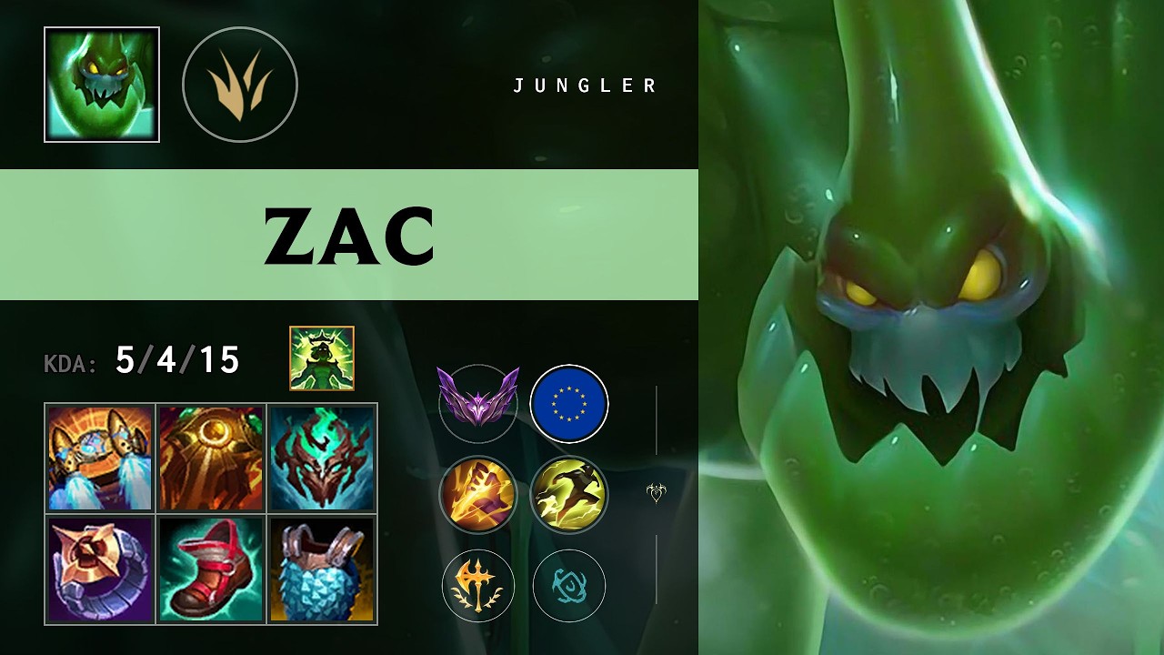 Zac Jungle vs Jarvan IV - EUW Master Patch 26.11