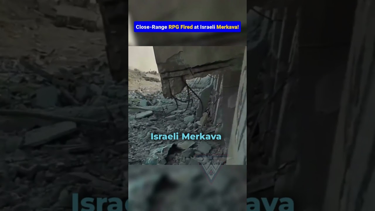 Hamas Fighter Targets Israeli Merkava Tank at close Range!