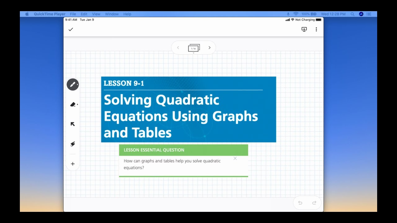 Solving Equations Using Graphs and Tables (Lesson 9-1)