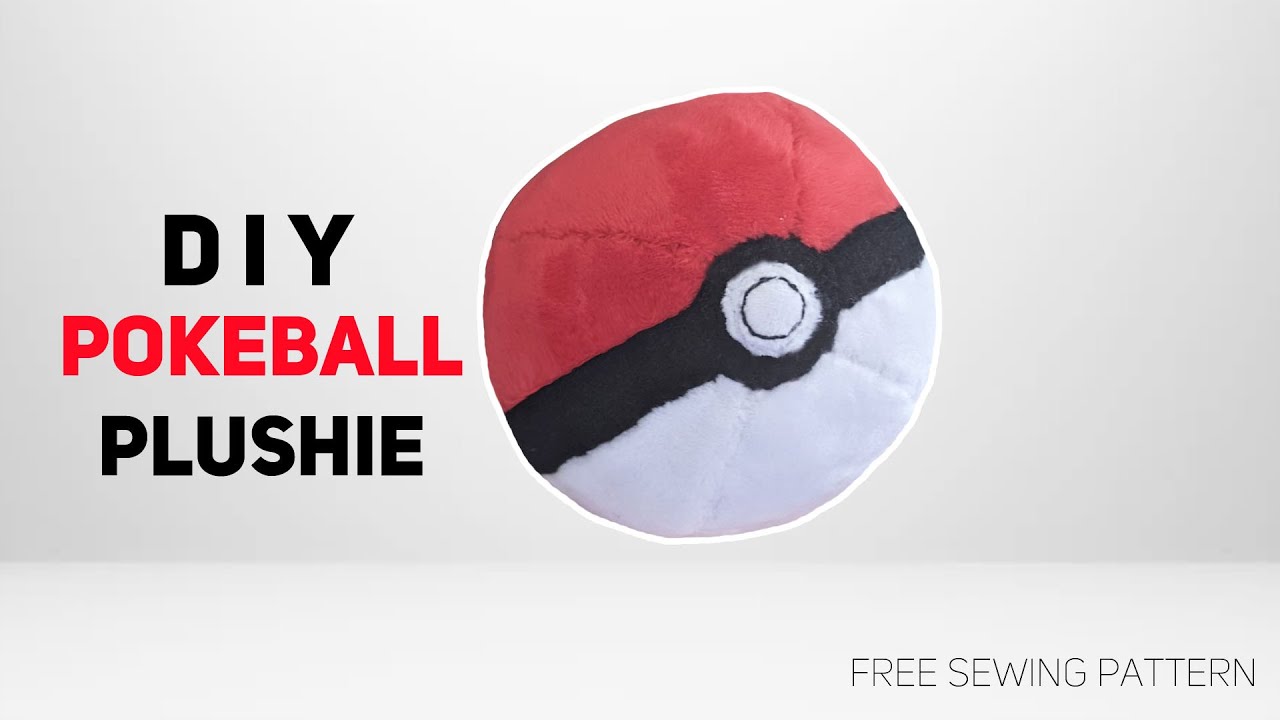 How to Make a Pokeball Plushie [Free Pattern]