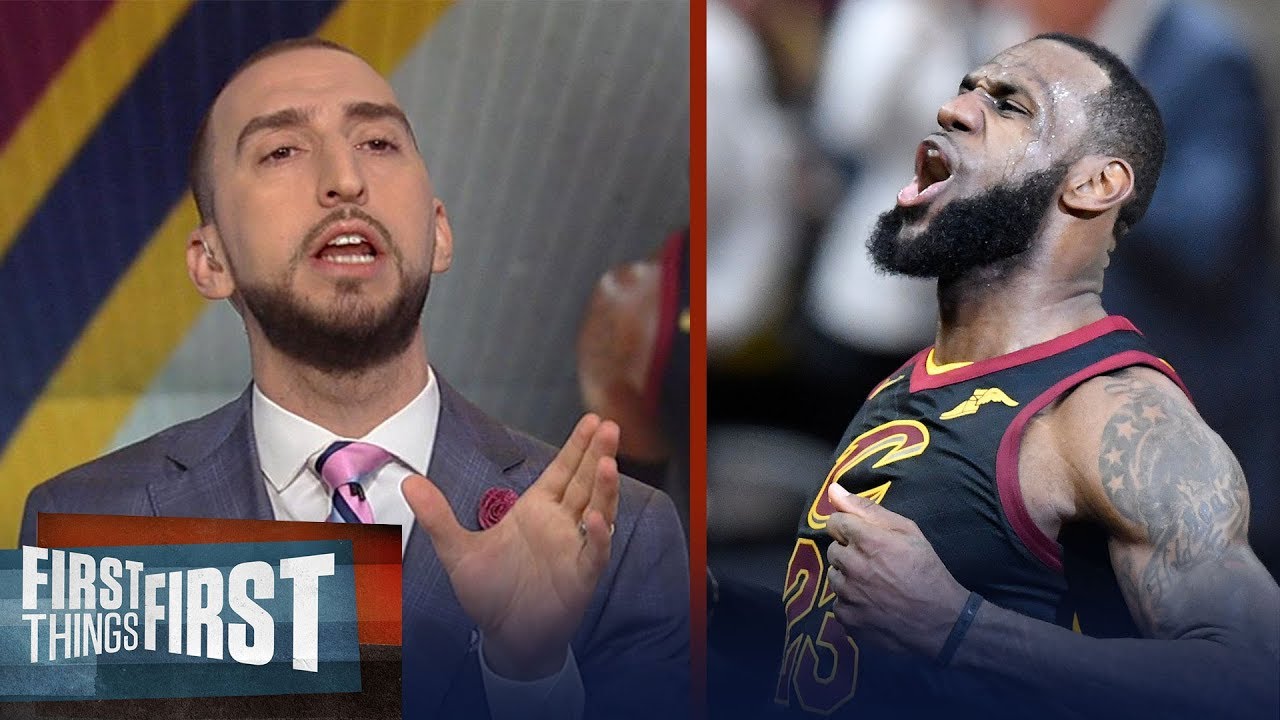 Nick Wright on LeBron's buzzer-beater three in Cavs' Game 5 victory over Pacers | FIRST THINGS FIRST