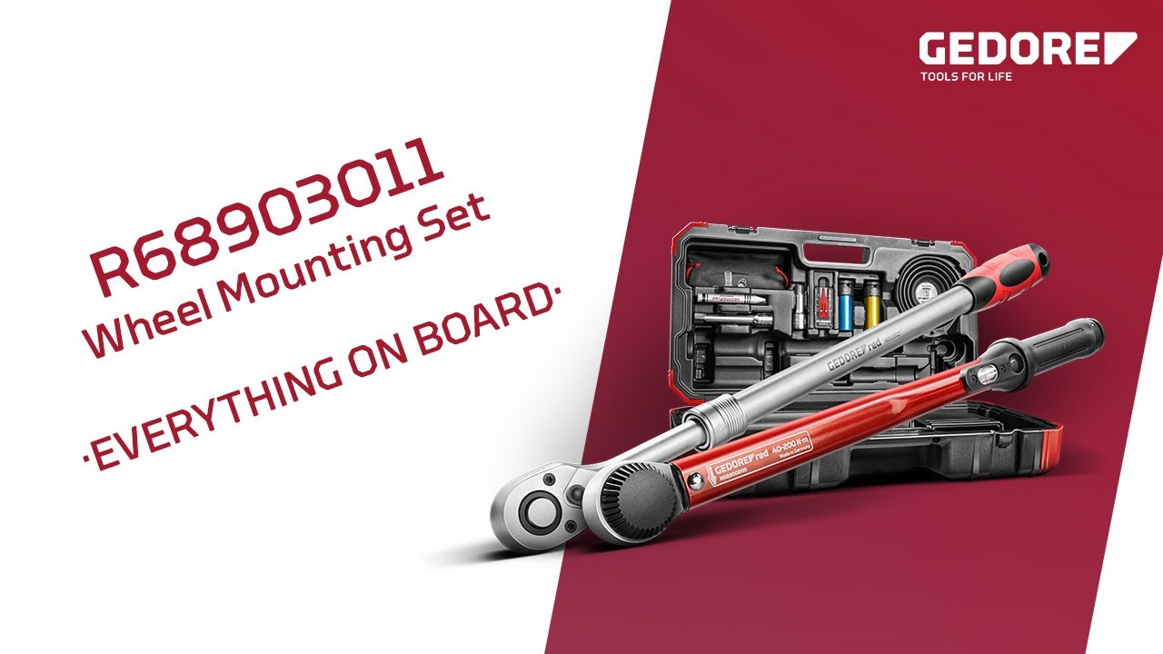 GEDORE red Wheel Mounting Set | R68903011 | 11 Tools for Changing Tyres / Wheels
