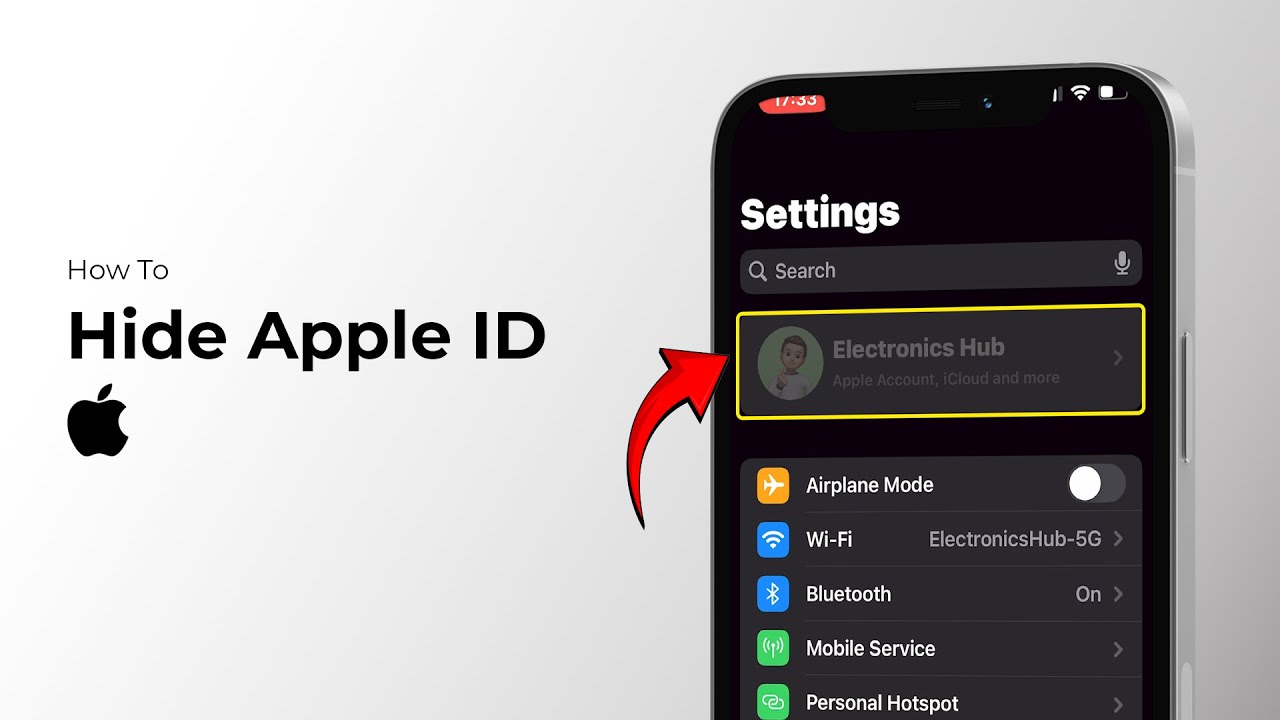 Как скрыть Apple ID на iPhone?