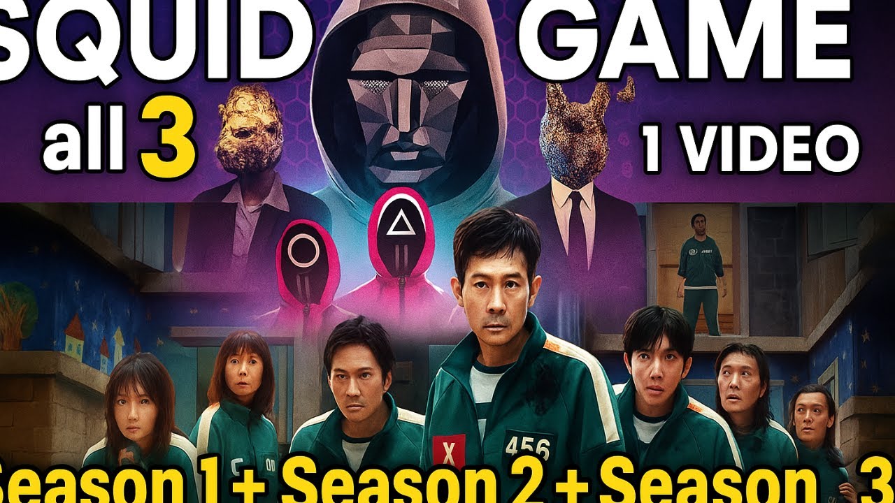 SQUID GAME Complete Series Explained | All 3 Seasons in One Video (Full Breakdown)