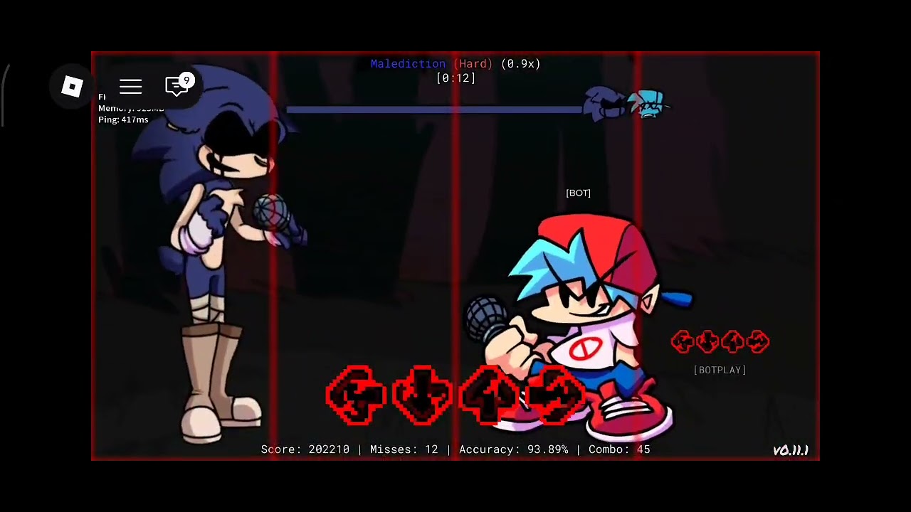 Fnf Sonic Exe Slowed pt. 7 - Malediction & Execution Slowed
