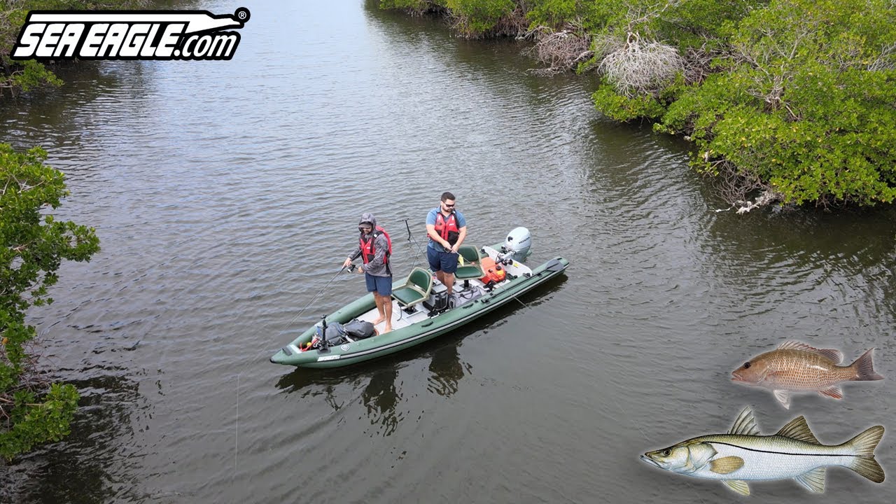Snapper & Snook Fishing on the Sea Eagle FishSkiff 16 in Southwest Florida mangroves