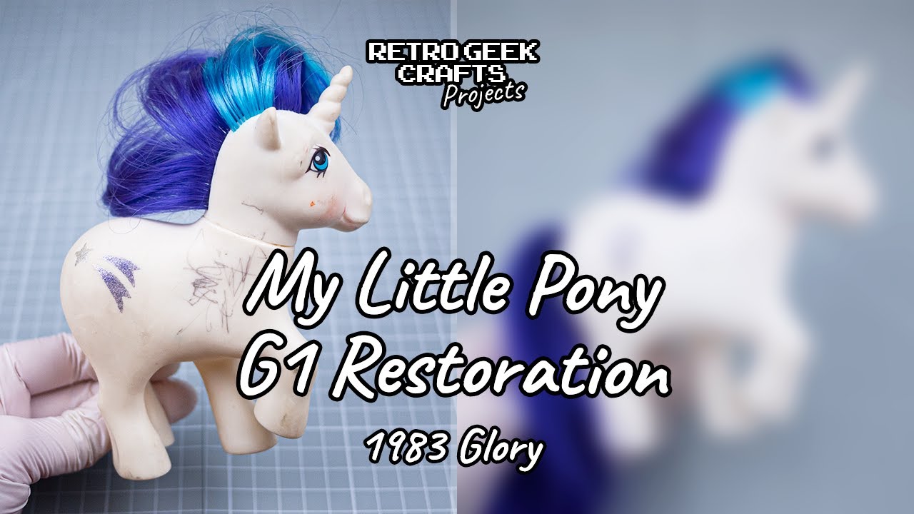 1983 My Little Pony G1 Glory Vintage Toy Restoration - MLP Hasbro Toy Cleaning & Repair - Pen Marks