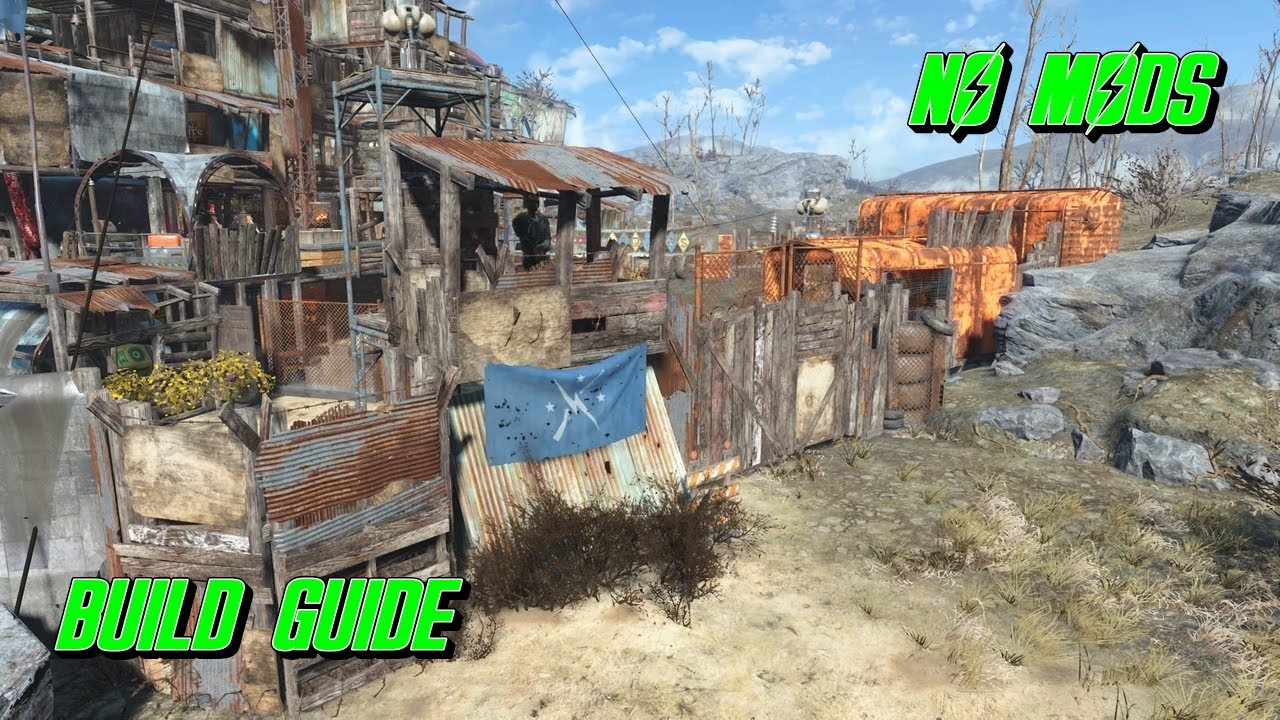 Box car junk fence - part 1 of 2 - (no mods) FALLOUT 4