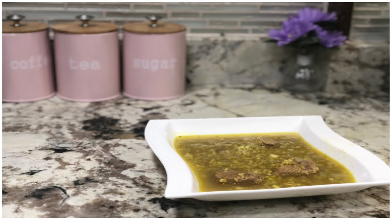 شوربه الفريكه باللحم بطريقه سهله ولذيذه جدااا