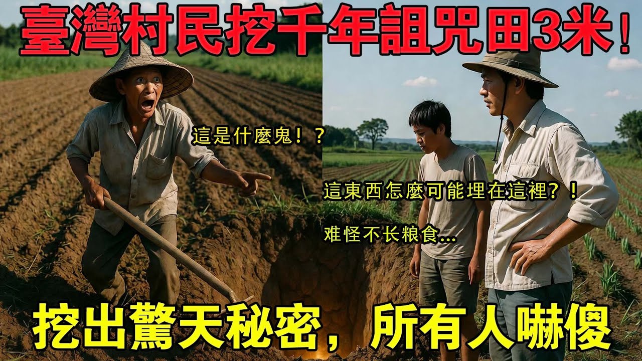 台灣一塊田地千年種不出糧食，當地村民挖地 3 米，挖出的東西嚇傻眾人！