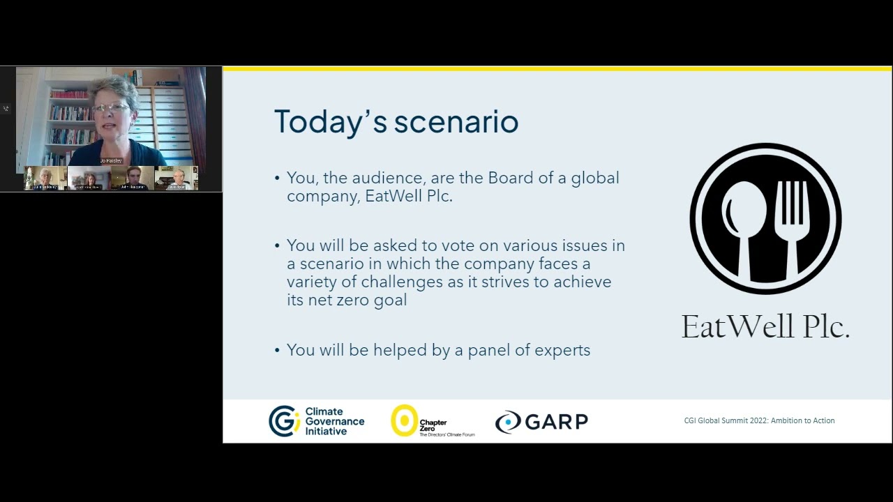 CGI Global Summit 2022 - Boardroom decisions: a fictional board playing out its net zero strategy