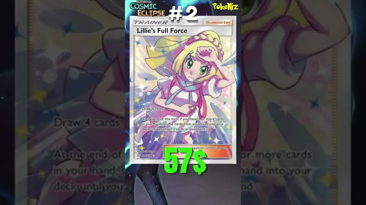 Top 5 Lillie Pokemon Cards 💗 #shorts #pokemoncards #lillie