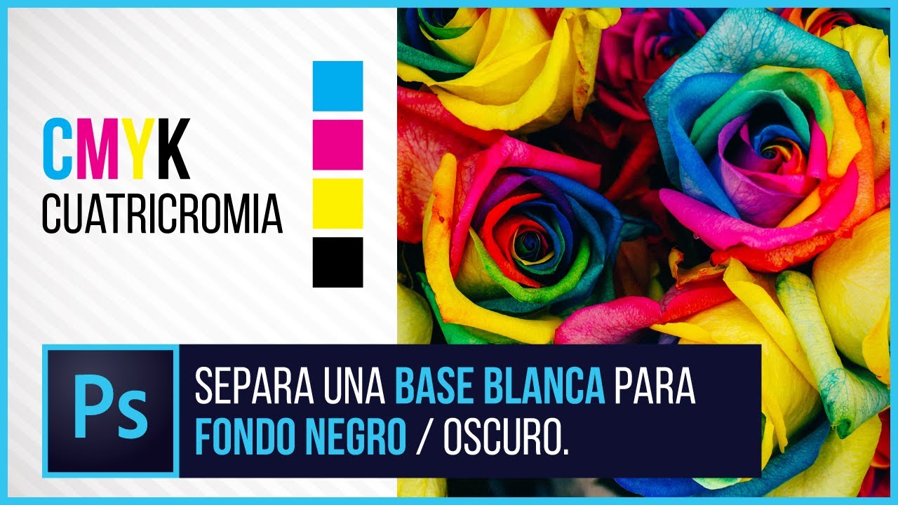 Separación de Colores para Serigrafia Cuatricromía // BASE BLANCA - Fondo Oscuro - PHOTOSHOP
