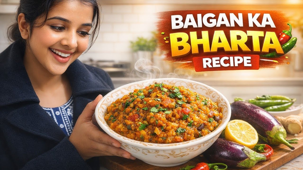 Smoky Dhaba Style Baigan Ka Bharta 🔥 | Bilkul Hotel Jaisa Taste #youtube #baigankabharta #recipe 
