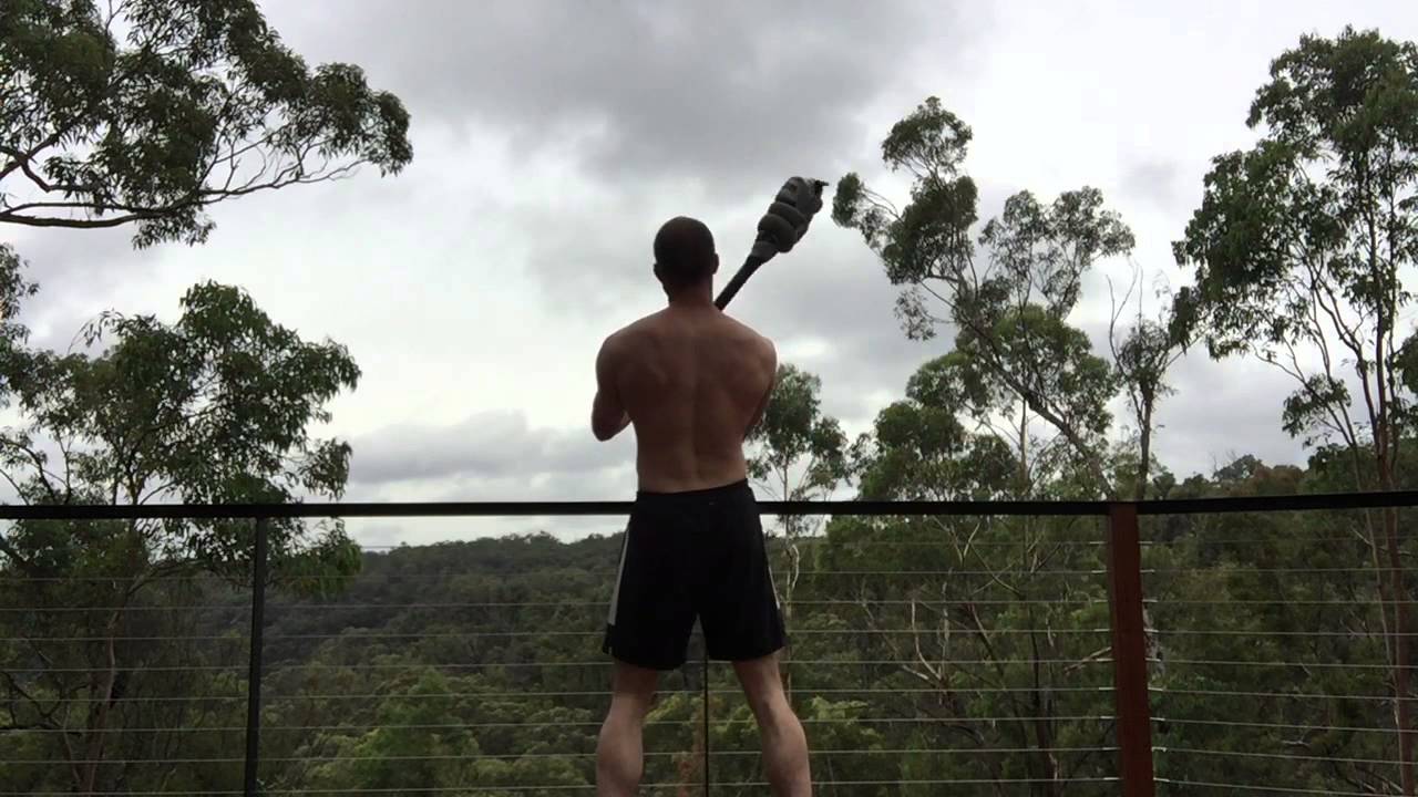Reverse Mill Club Swinging and Core Barbell Training