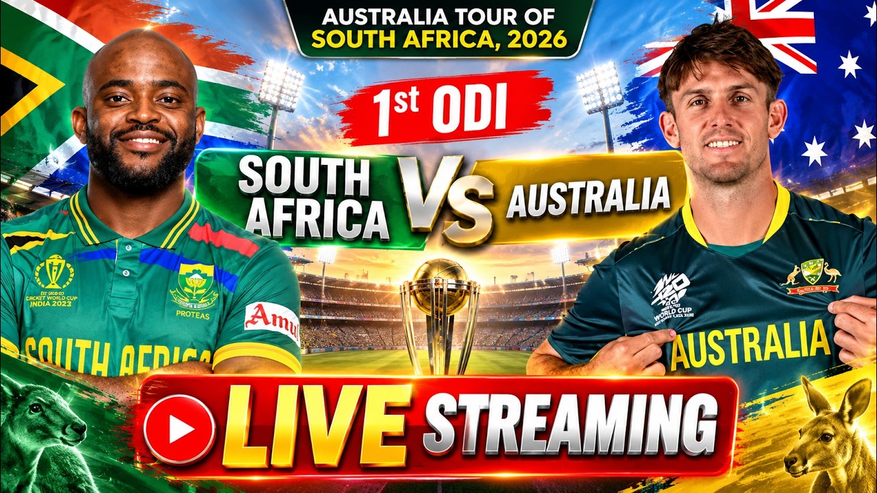 🔴 LIVE South Africa vs Australia 1st ODI LIVE  | AUS Tour of SA 2026 Live Streaming | Aus Vs SA Live