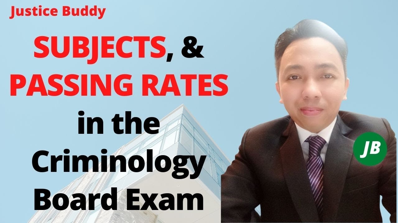 Subjects & Passing Rates in the Board Exam (Batas, & Criminology Board Exams Reviewer)
