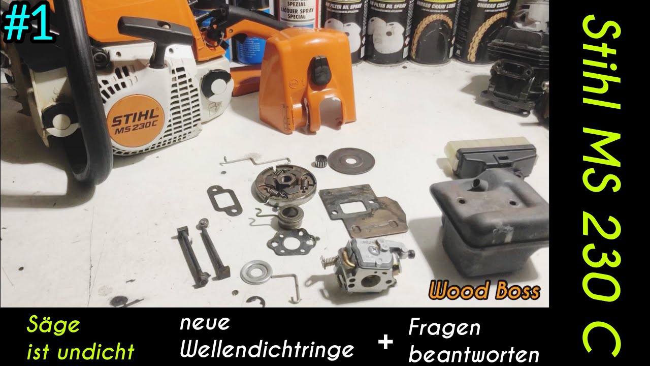 #1 Stihl MS 230 C Wellendichtringe wechseln + einige Fragen beantworten #WoodBoss #STIHL